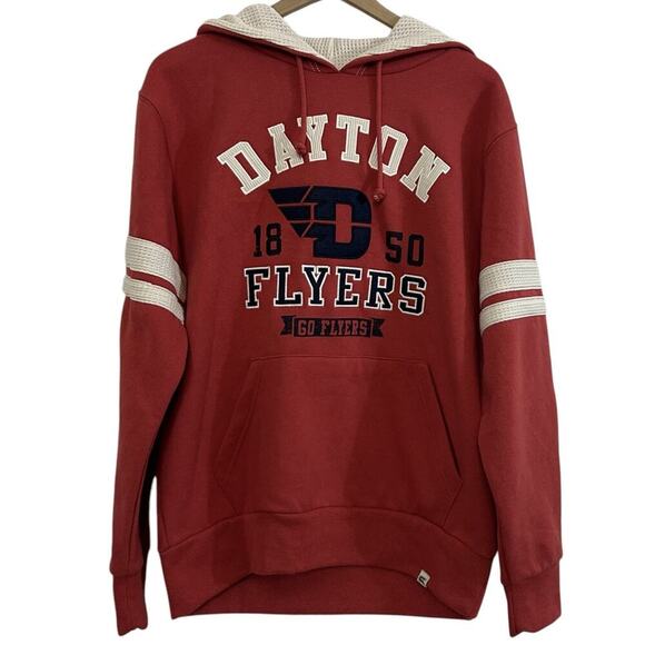 Colosseum DAYTON FLYERS Mens Sz L RED O HOOLIGAN Hoodie Waffle Stitched New NWT - Picture 2 of 10